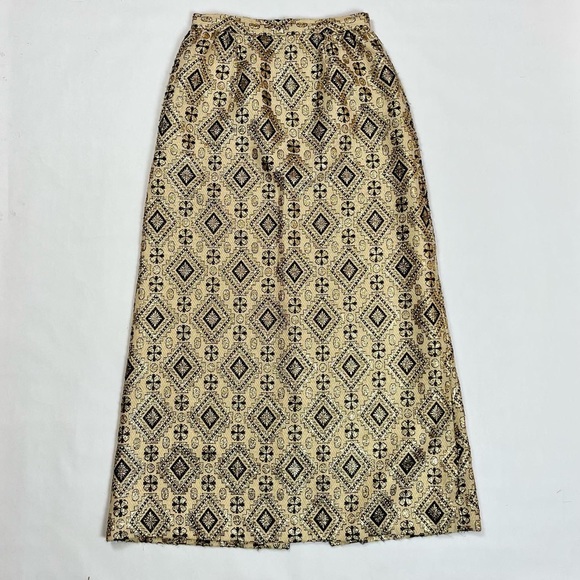 60s golden maxi skirt - Picture 1 of 3